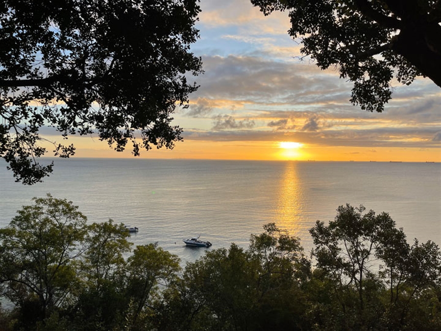 Sunset from the Villa Pool